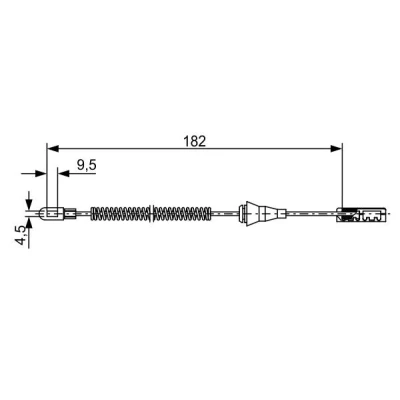 Imagen de BOSCH 1 987 482 449 Cable de Freno Mano 182 OPEL: Astra H Hatchback, GTC, Zafira A