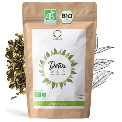 Imagen de TE detox BIO 150g té suelto a base de verde y mate certificado biológico Tratamiento adelgazante 30 días