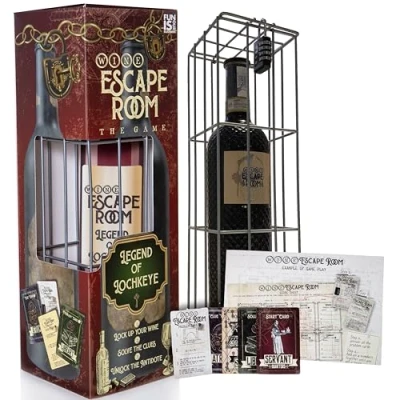 Imagen de Boxer Gifts Wine Escape Room Game Desbloquea la jaula para recibir botella Divertida caja de rompecabezas adultos Regalos vino inusuales mujeres y hombres