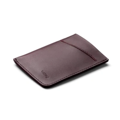 Imagen de Bellroy Card Sleeve (Tarjetero de Piel Premium o Cartera Minimalista, caben 2 8 Tarjetas Visita, Espacio para Billetes plegados) DeepPlum