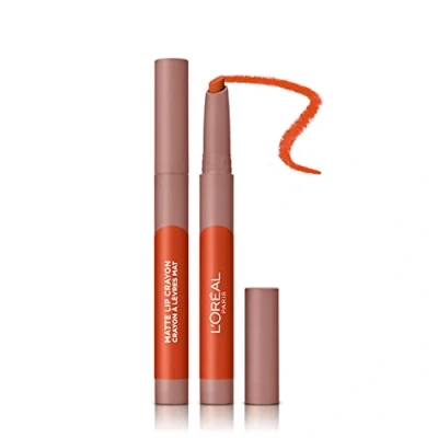 Imagen de L&#039;Oreal Paris Make up Designer Pintalabios Matte Crayón 06 Mon Cinnamon Permanente, Rojo 22 Ml, 106 Rojo, Vanilla