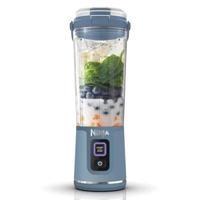 Imagen de Batidora de vaso Ninja BC151EUNV, 700 W, 532 ml, Inalámbrico, USB C, Azul Denim
