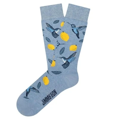 Imagen de Jimmy Lion CALCETINES DE MEDIA CAÑA MULTICOLOR Birds &amp; Lemons UNISEX (TALLA M: 36 40, TALLA L: 41 46) (M, MULTICOLOR)