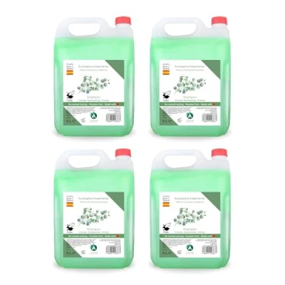 Imagen de Vitacab Pack de 4 Garrafas 5 Litros Champú Eucalipto Shampoo natural Champu para Hospedajes todo tipo cabello