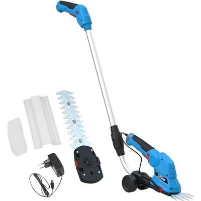 Imagen de Güde Kit de mantenimiento batería GPS 7,2 V 1,5 Li ION (batería integrada V/1,5 Ah, TÜV/GS, accesorio para tijeras césped, extensión telescópica con chasis, incluye cargador)