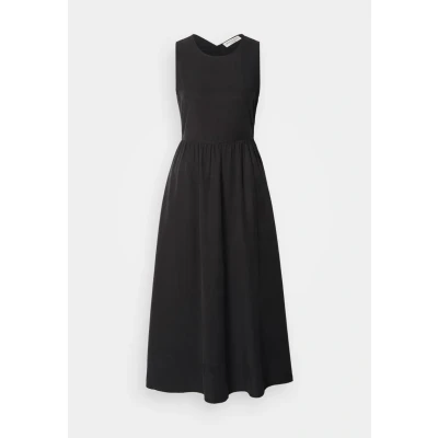 Imagen de Marc O&#039;Polo Dress MIDI Length Round NECK Flared Skirt CUT OUT AND Gathering Detail Vestido informal, Mujer, Talla: 46, Black