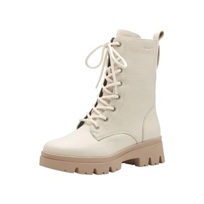 Imagen de Tamaris Comfort 8 85215 43 Botas Planas de Encaje, Moda Mujer, Blanco Roto, 38 EU Ancho