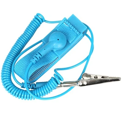 Imagen de TRIXES Pulsera Antiestática ESD Correa/Banda de Muñeca para (Descarga Electrostática) con Banda Toma Tierra Evita la Acumulación Electricidad Estática