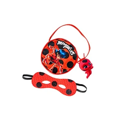 Imagen de Rubies Set bolso y antifaz Ladybug para niñas, Mini antifaz, Oficial Miraculous Carnaval, Halloween, Cumpleaños Navidad