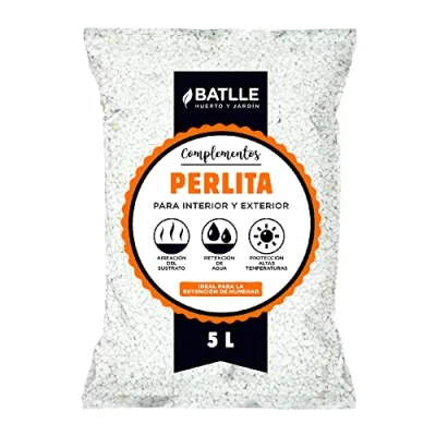 Imagen de Semillas Batlle Sustrato Perlita 5 L, Color Blanco y turquesa