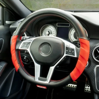 Imagen de SPARCO SPC1102L Funda cubierta para el volante negro, Rojo 38cm Poliéster