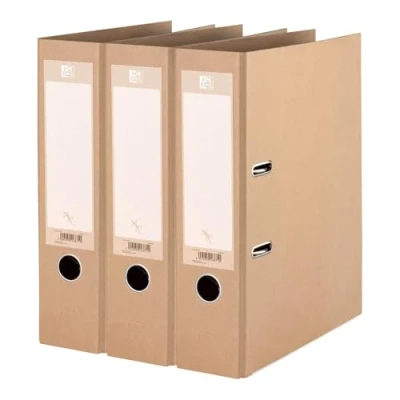 Imagen de Oxford Archivador A4, bueno para el medio ambiente, en beige, 3 unidades