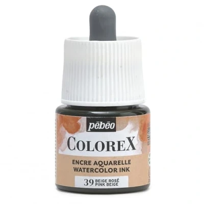 Imagen de Pebeo Tinta Colorex 45 ML Beige rosado para acuarela de acabado aterciopelado dibujo multiuso todos los medios