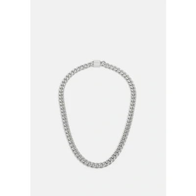 Imagen de BOSS Stamped Textured Necklace WITH Monogram Square Collar, Mujer, Talla: One Size, Silberfarben