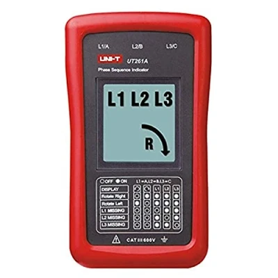 Imagen de UNI T UT261A Phase Sequence Tester Lack Meter Motor Rotation Indicator AC 40 700V 90 600V (UT261A)