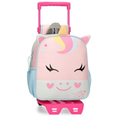 Imagen de Roll Road Happy Pets Mochila Preescolar con Carro Multicolor 23x25x10 cms Poliéster 5,75L