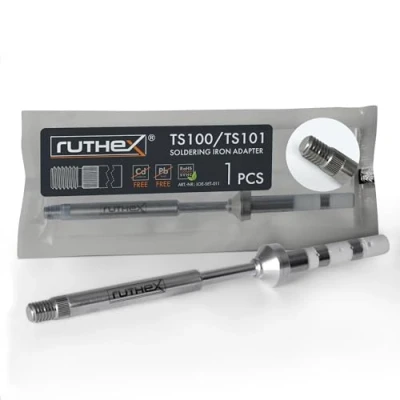 Imagen de ruthex 1 adaptador de puntas soldadura la serie TS100 / TS101 PINECIL compatible con Schmelzhilfen LOE SET 011 para insertar insertos roscados en impresión 3D