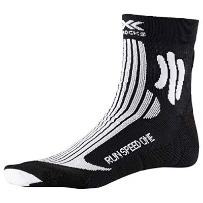 Imagen de X SOCKS Run Speed One Socks, Unisex Adulto, Arctic White/Sunset Orange, 39 41