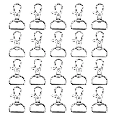 Imagen de Zaleonline 20 piezas Swivel gatillo Ganchos Llavero de Aleación Giratoria llaveros mosquetones Corchetes Pequeña Cierres Desmontable Clave Arillo Cortes Manualidades DIY