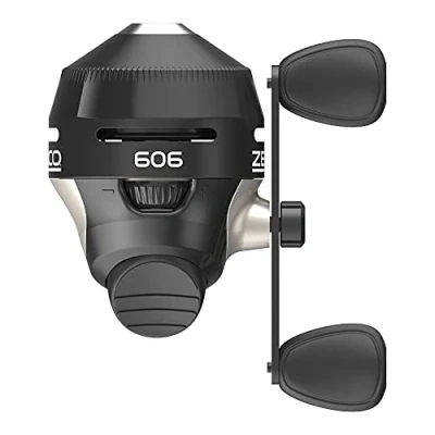 Imagen de Zebco Carrete de Pesca Spincast 606, tamaño 60, recuperación a Mano Derecha, preenrollado con línea 20 Libras, Arrastre Quickset Anti Reverse y Dial Ajustable, Negro,