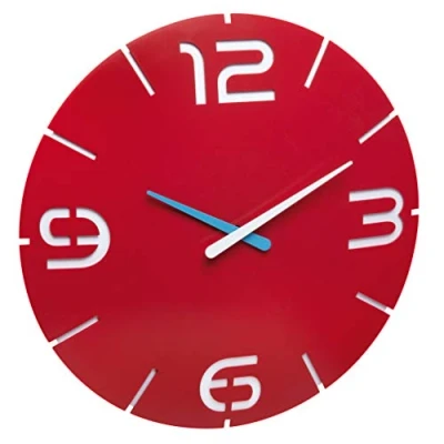 Imagen de TFA Dostmann Contour Reloj, Rojo/Blanco, Ø 350 x (H) 35 mm