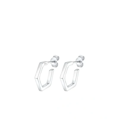 Imagen de Elli Creole Hexagon GEO Minimal Pendientes, Mujer, Talla: One Size, Silver