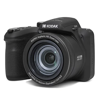 Imagen de KODAK Pixpro Astro zoom AZ405 Cámara digital bridge, de 40x, gran angular 24 mm, 20 megapíxeles, LCD 3&quot;, vídeo Full HD 1080p, OIS, pila AA Negro