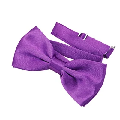Imagen de DonDon Pajarita Hombre elegante con gancho nudo y ajustable color lila