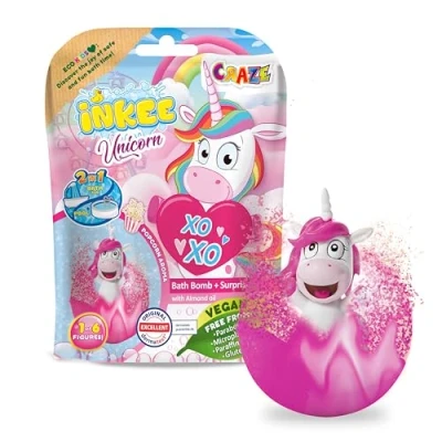 Imagen de CRAZE INKEE Unicorn Bombas baño para niños con sorpresa, figura de Unicornio , juguetes 18378