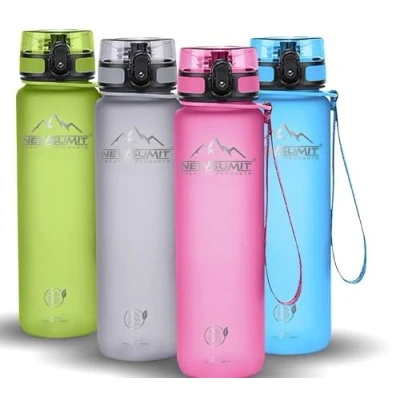 Imagen de NEWSUMIT Botella De Agua Deportiva Superior BPA Free Tritan Todo Uso (1000ml 34oz, Rosa)