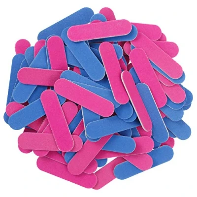 Imagen de RosewineC 100 limas de uñas profesionales, lima profesional cuidado profesional, grano recto, desechable doble cara
