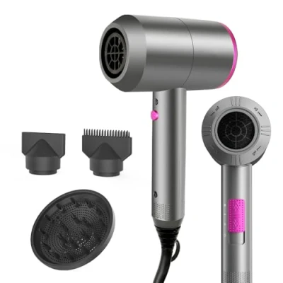 Imagen de Faszin Secador de pelo Iónico Silk Motor AC Duradero Secadores profesional, Difusor y Concentrador, 3 Temperaturas, 2 Velocidades