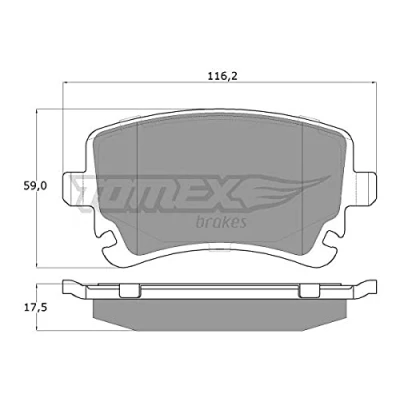 Imagen de TOMEX brakes TX 13 961 Juego de pastillas freno Eje trasero AUDI: A4 B7 Berlina, Avant, A6 C6 VOLKSWAGEN: Multivan 5 (7HM