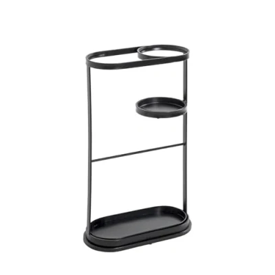 Imagen de HAKU Möbel Paragüero negro, metal, metal Dim.: AN 37 cm x AL 60 P 18 cm, Estilo: Art Déco