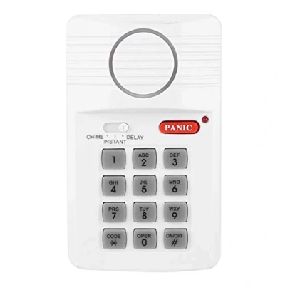 Imagen de ASHATA Sistema de Alarma Puerta, Seguridad para el hogar Teclado Emergencia, Sirena Alarma, protección hogar, configuración 3 Premium con botón pánico la