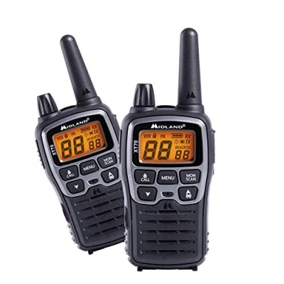 Imagen de Walkie talkie Midland XT70 24 canales 446.00625 446.09375MHz Negro, Gris