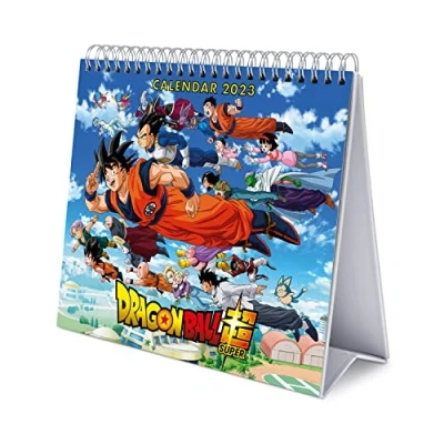 Imagen de Grupo Erik, Calendario escritorio Deluxe Dragon Ball Super 2023, 2023 sobremesa con certificado FSC, Licencia oficial, CS23020