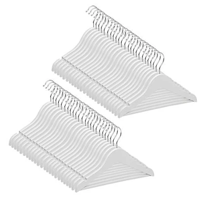 Imagen de COM FORT HOUSE Percha Madera de Arce Cadete, Infantil Color Blanco con Muescas Antideslizantes 30 x 1.2 22 cm Pack 21 Unidades