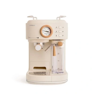 Imagen de CREATE / THERA RETRO PRO/Cafetera Express semiautomática Arena 20 bares, depósito de leche, bandeja goteo, dos salidas,capacidad 1,5l, para café molido, 1250W