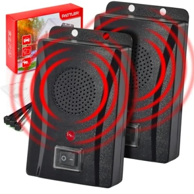 Imagen de PATTLER® Ahuyentador de roedores para Coche, Funciona con Pilas, protección móvil contra comadrejas, casa, Garaje, desván, jardín 2pz