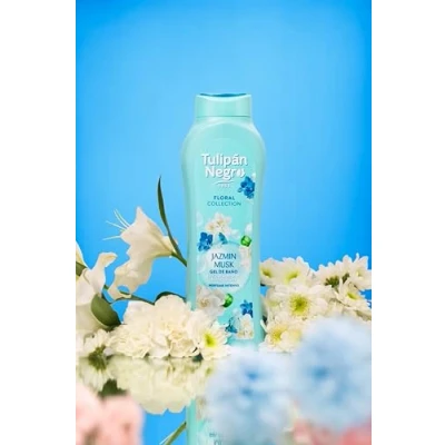 Imagen de Tulipán Negro Gel de Baño Hidratante Jazmín Musk 650 ml Fragancia Floral Duradera Cuidado Corporal Diario