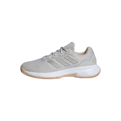 Imagen de adidas Performance Gamecourt 2 Zapatillas de tenis para todas las superficies, Mujer, Talla: 38 2/3, Grey one/cyber metallic/powder coral Zapatos