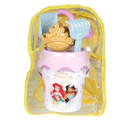 Imagen de Smoby Mochila de Playa con Cubo Princesas Disney y Accesorios Mochila, Cubo, Regadera, Tamiz, Pala, Rastrillo, Molde Disney, A Partir 18 Meses (7000862179)