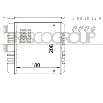 Imagen de PRASCO OP017H005 Radiador de Calefaccion OPEL: Zafira A, Astra G Caravan, CC