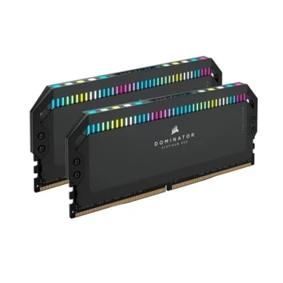Imagen de Corsair Dominator Platinum RGB DDR5 64 GB (2 x 32 GB) 5200MHz C40 Memoria per Desktop (Regulación de Voltaje integrada, Refrigeración DHX patentada, 12 Leds CAPELLIX RGB) Negro