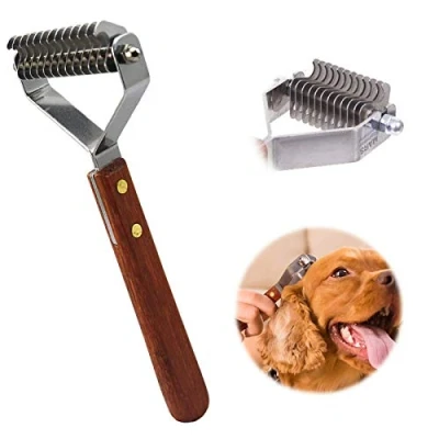 Imagen de Profesional Pet Dematting peine Grooming stripping herramienta para perros y gatos (7.2cm)