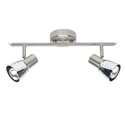 Imagen de BRILLIANT lámpara tubo de lava 2 hojas hierro/cromo 2x R50, E14, 40W, adecuado para lámparas reflectoras (no incluidas) Escala a ++ E Cabezas giratorias