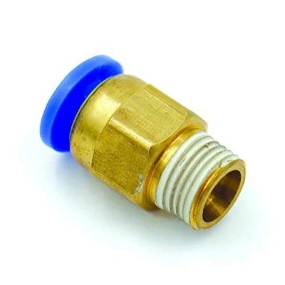 Imagen de Conectores rápidos de 6 mm, conexión rosca, neumática macho 1/8 pulgadas, conexiones rápidas, paquete 10