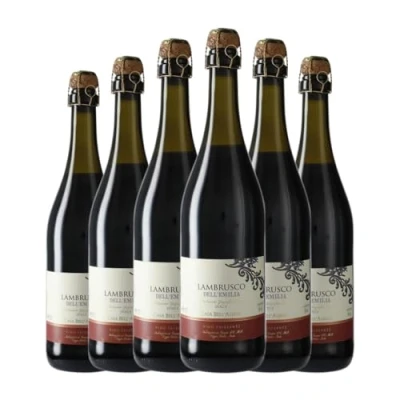 Imagen de Casa Bell&#039;Albero Rosso Lambrusco Emilia Romagna 75 cl Espumoso tinto (Caja de 6 Botellas cl)