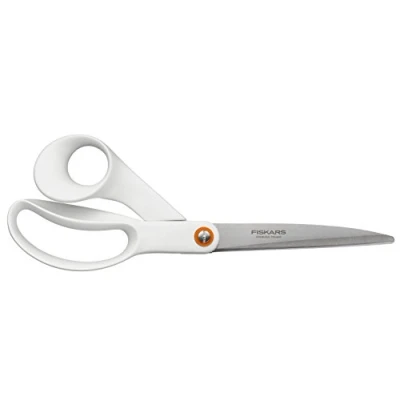 Imagen de Fiskars Tijeras universales, Longitud total: 24 cm, Acero de calidad/Plástico, Functional Form, Blanco, 1020414